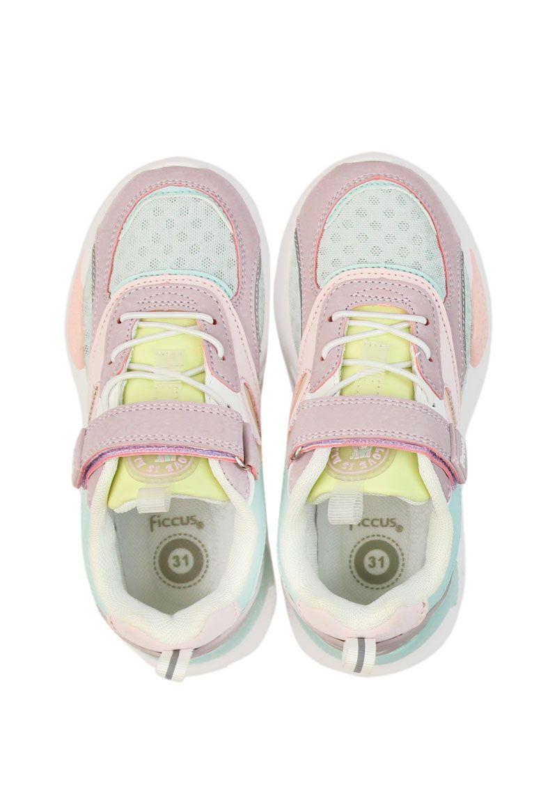 Zapatilla sport velcro elástico w24 niña 909-2