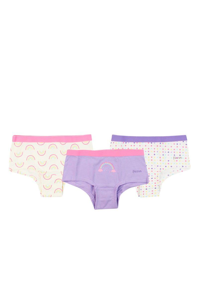 Pack triple pantaletas kids niña ficcus 642 W24d-1