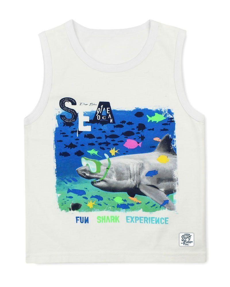 Polera Kids Niño S/Mangas Shark Ficcus-0