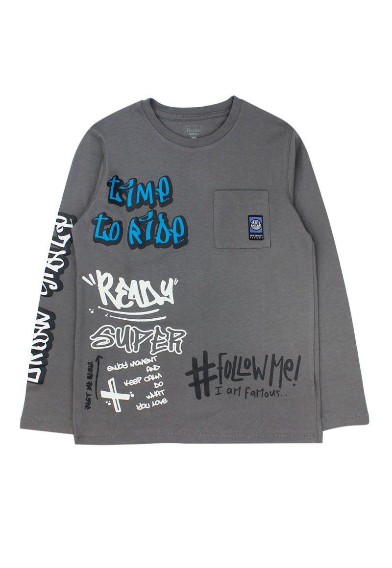 Polera junior niño estampada move 333b-0