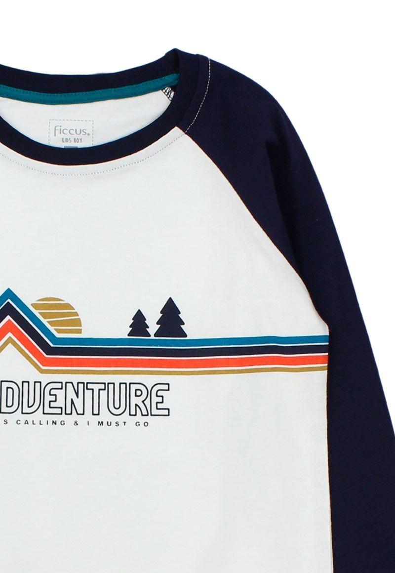 Polera kids niño manga raglan foresta 231-2