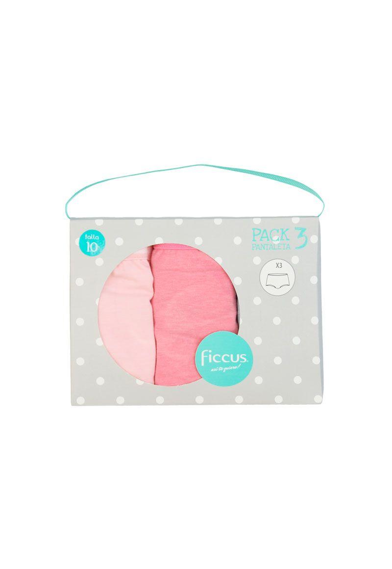 Pack triple pantaleta kids niña  liso 651g-0