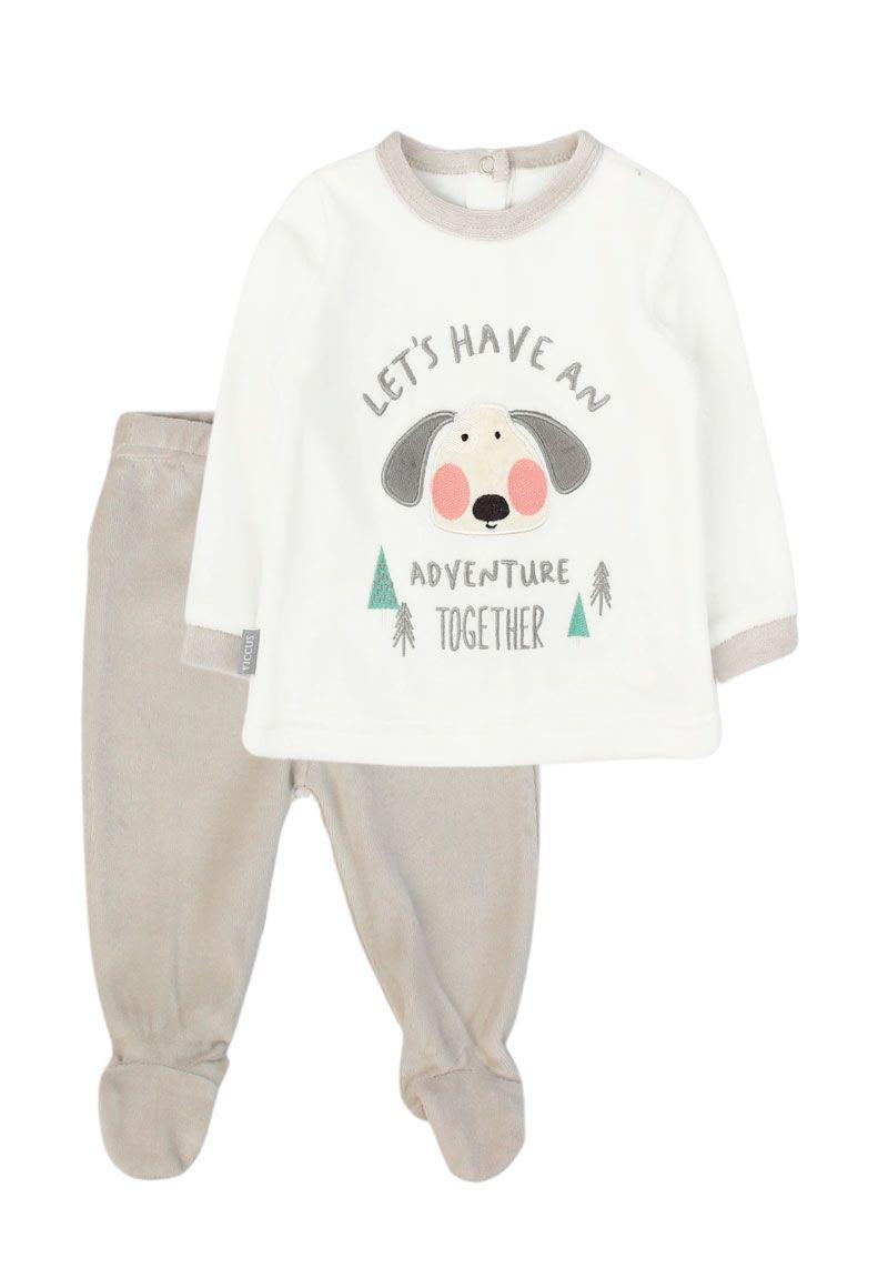 Conjunto newborn niño plush daddy time 103-0