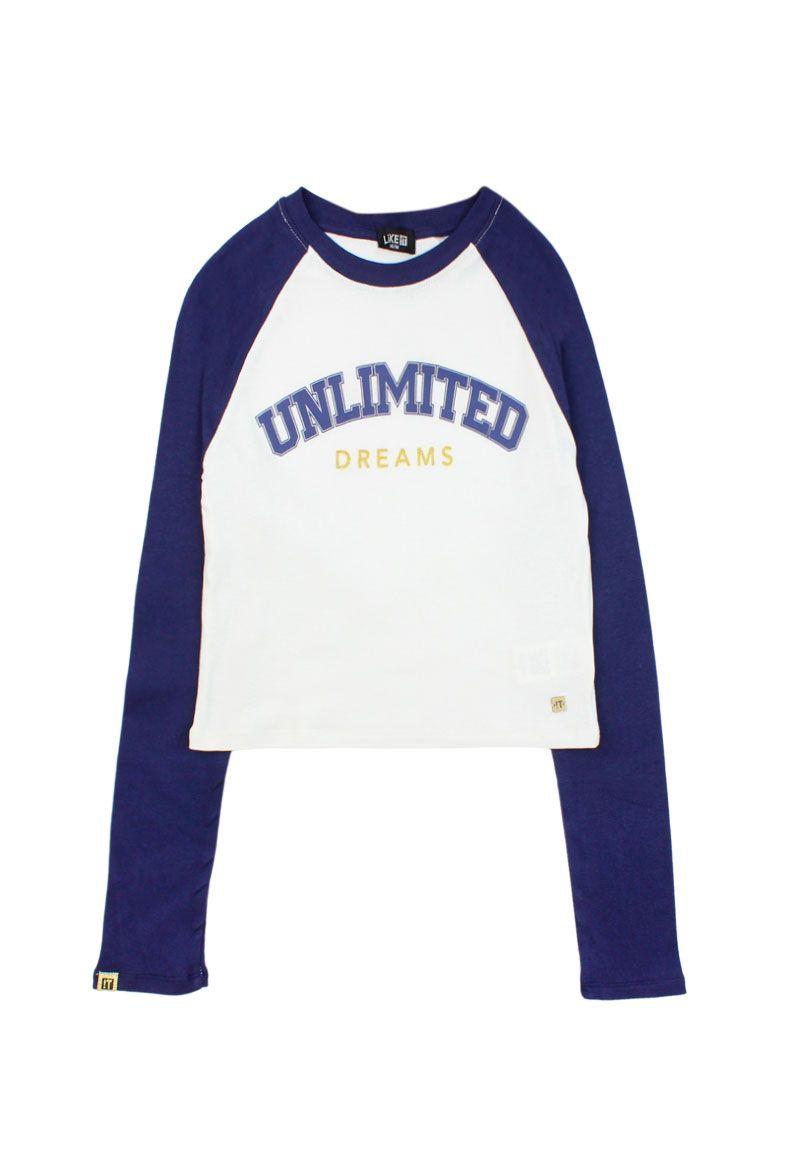 Polera teens niña m/ larga preppy 528 W24-1