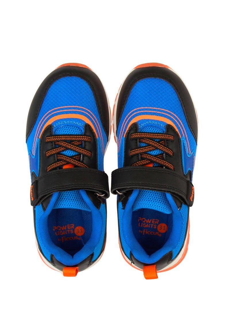 Zapatilla power ligths led velcro elástico junior niño 950-2