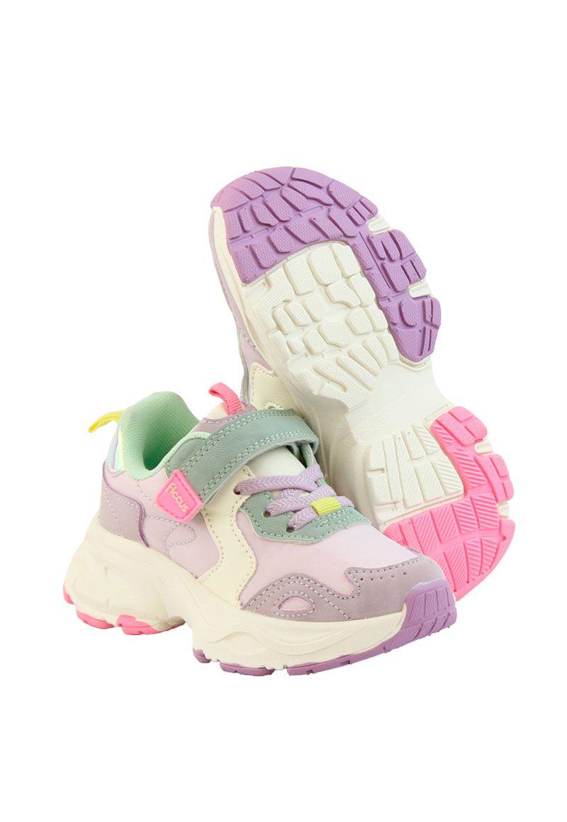 Zapatilla sport velcro elástico kids niña 869-3