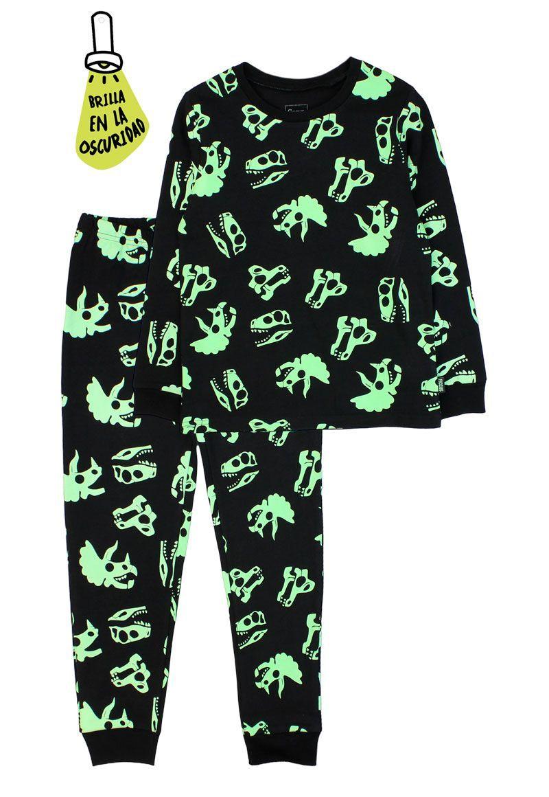 Pijama kids niño fluorescente dinosaur 268m-0