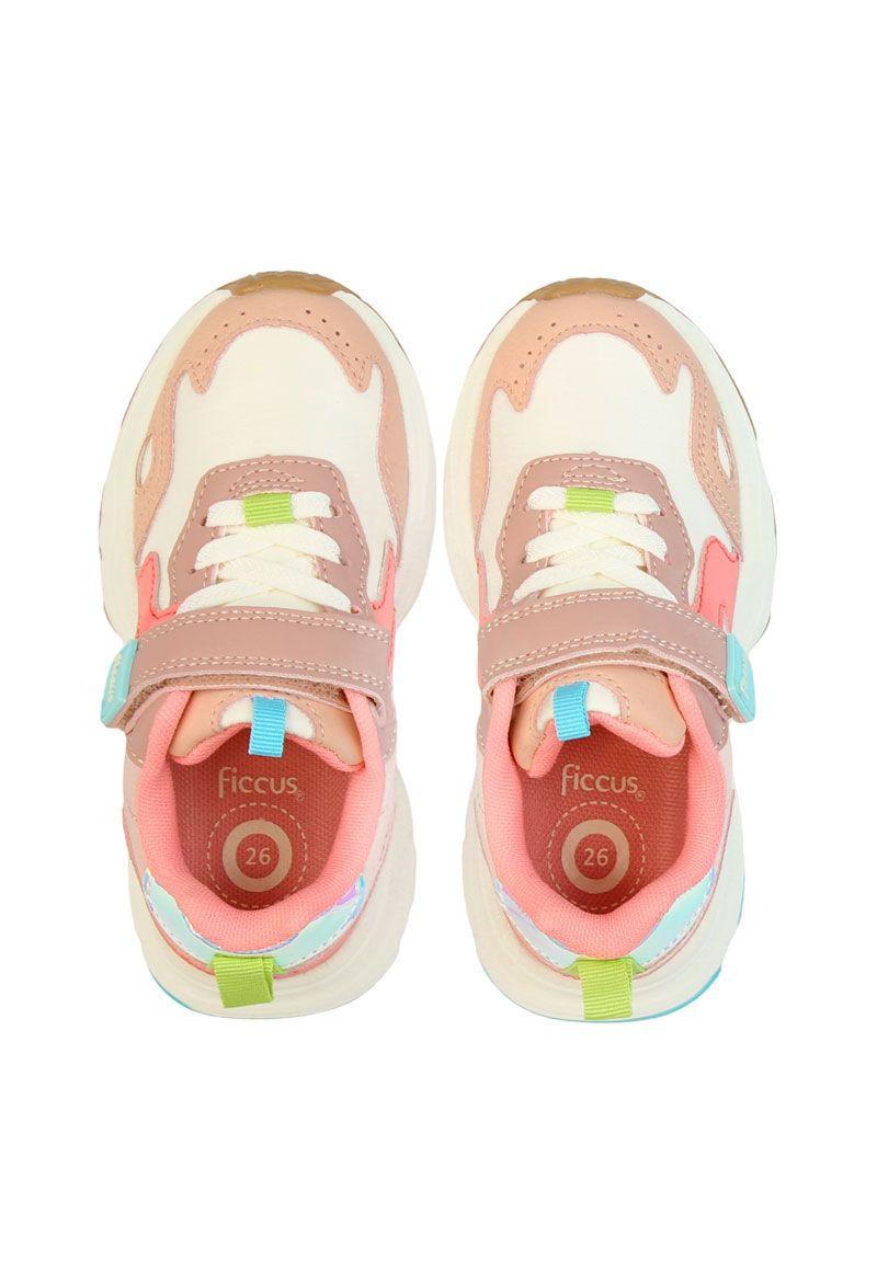 Zapatilla sport velcro elástico kids niña 870r-2