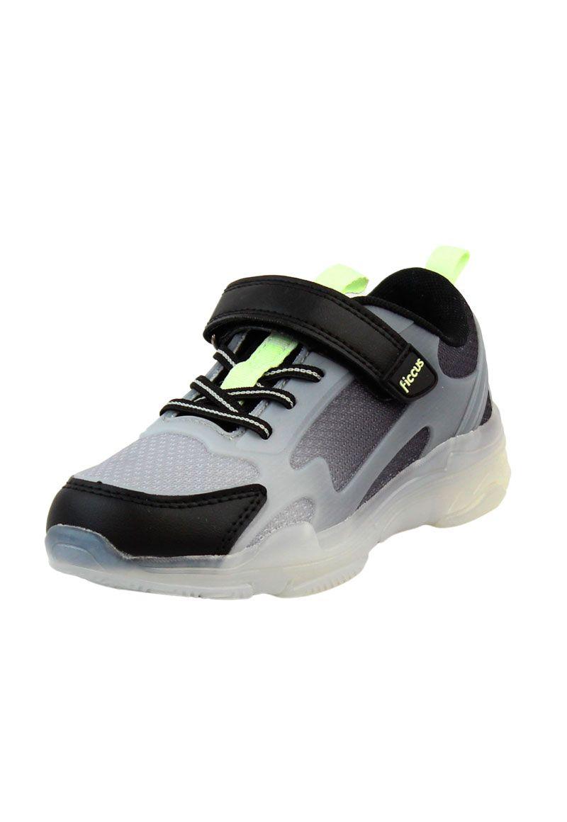 Zapatilla power ligths fluorescente velcro elástico junior niño 953-1