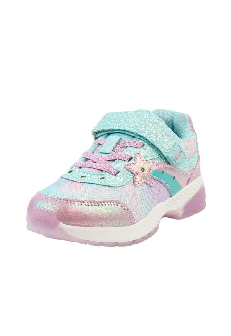 Zapatilla power ligths led velcro elástico junior niña 947-1