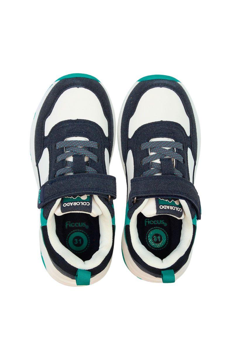 Zapatilla sport velcro elástico junior niño 914-2