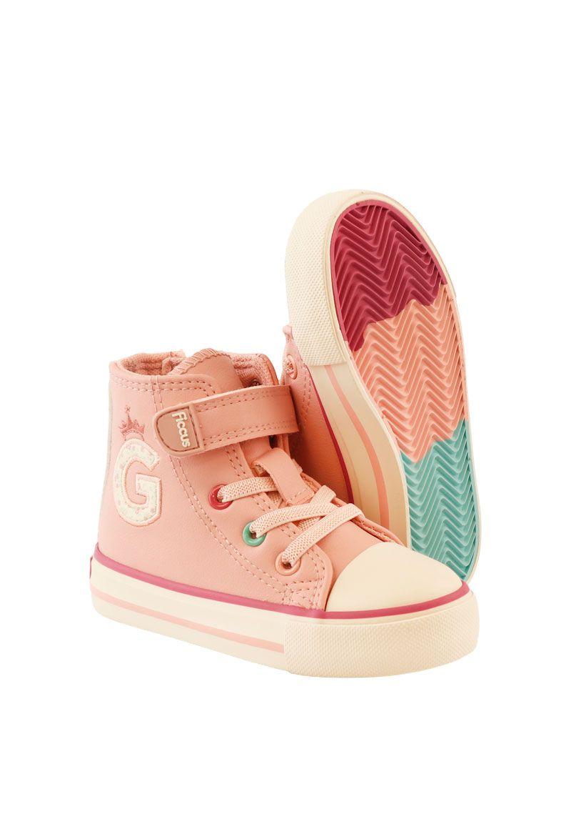 Zapatilla urbana caña velcro elástico principiante niña 821-3