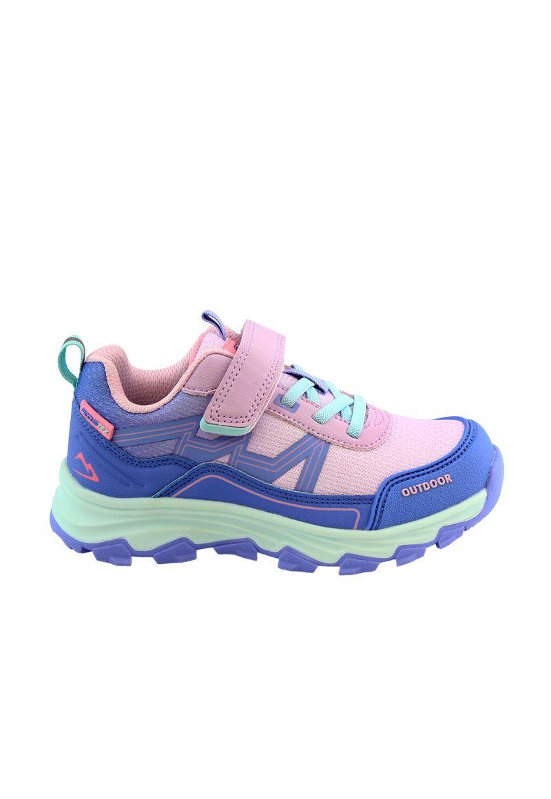 Zapatilla outdoor velcro elástico junior niña 890-3