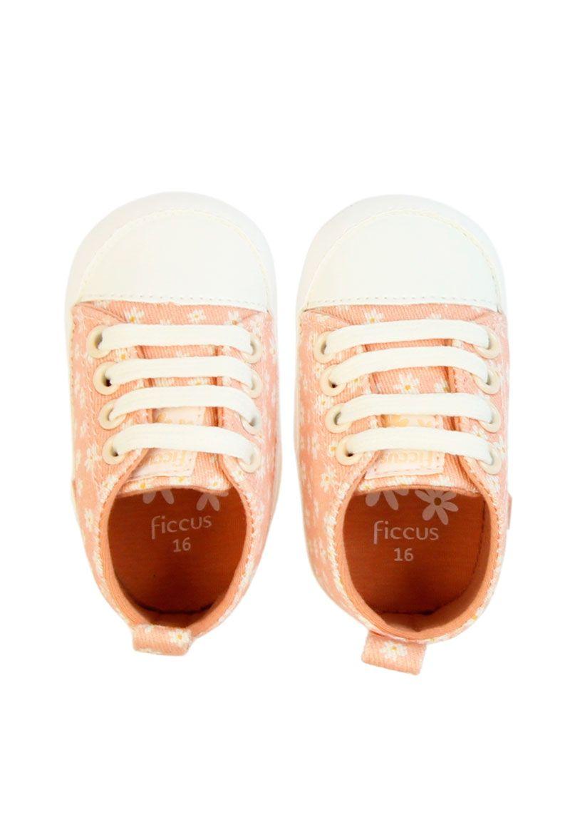 Zapatilla cordón newborn niña 801-1