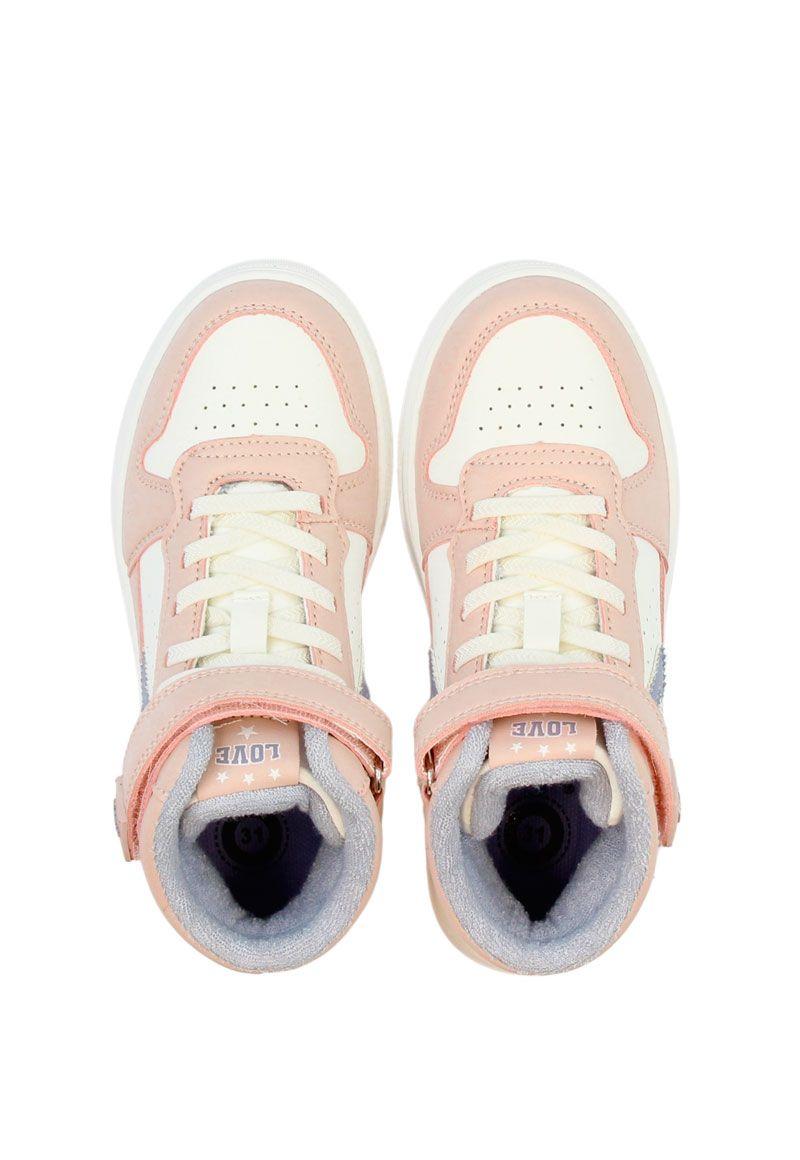 Zapatilla urbana caña velcro elástico junior niña 886-2