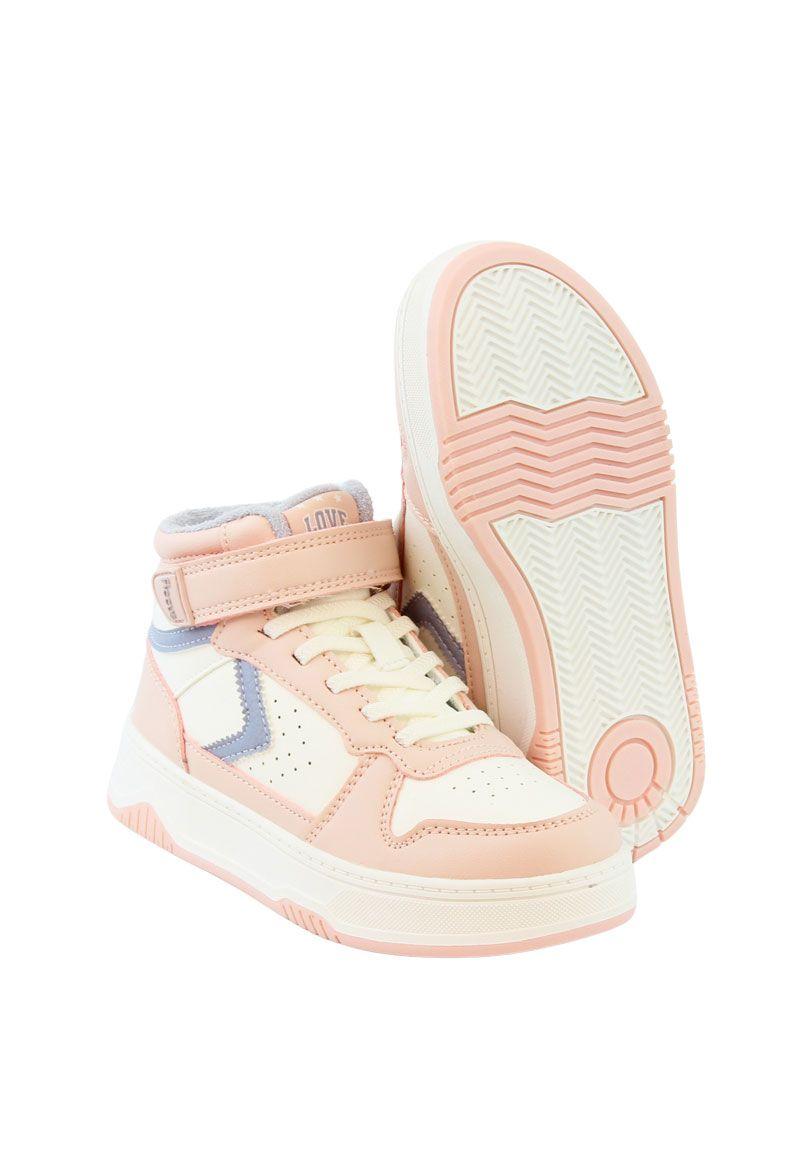 Zapatilla urbana caña velcro elástico junior niña 886-3