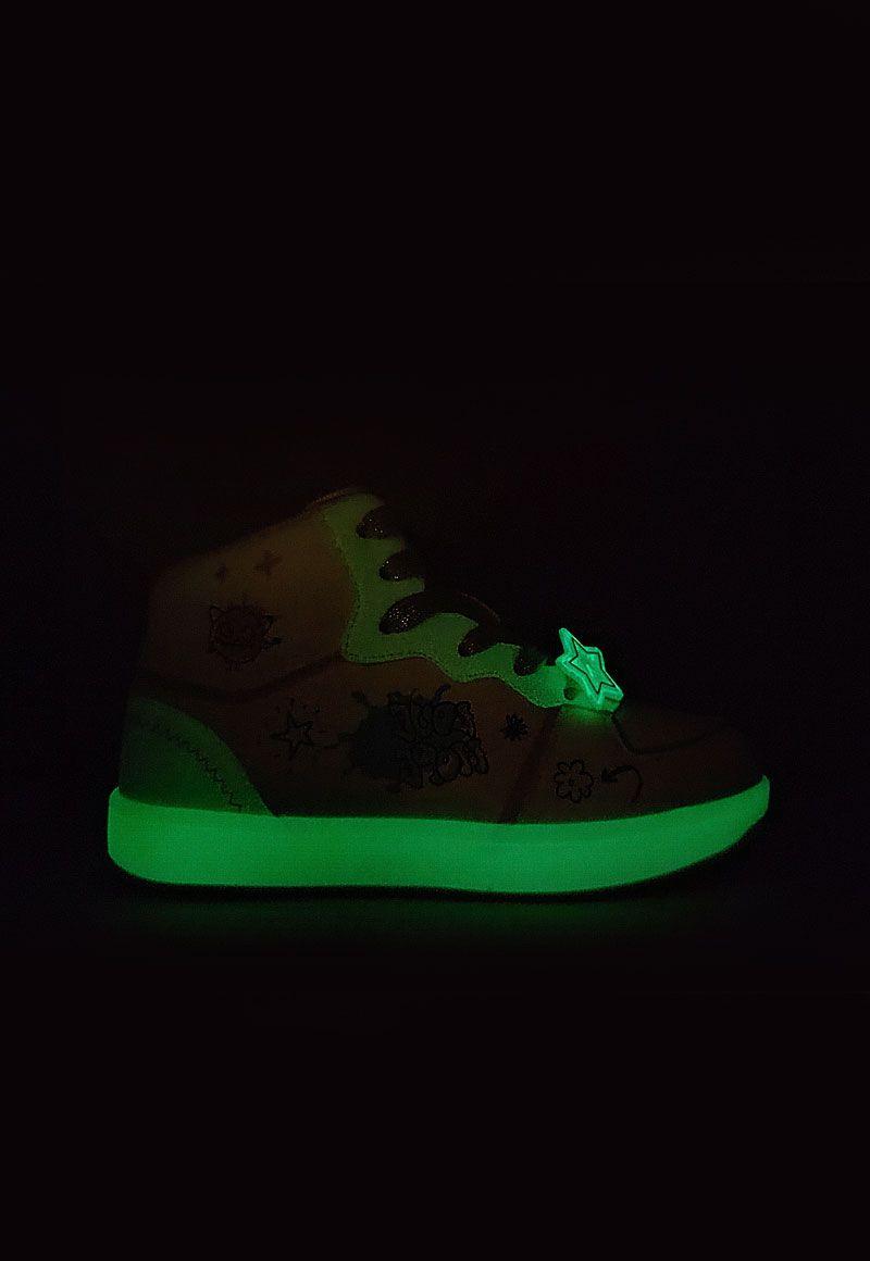 Zapatilla fluor caña cordón junior niña 931-4