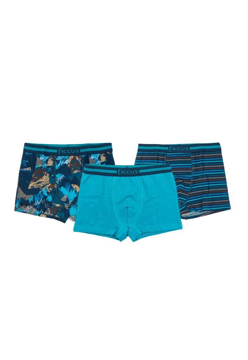 Pack triple boxers kids niño ficcus 639 W24d-0