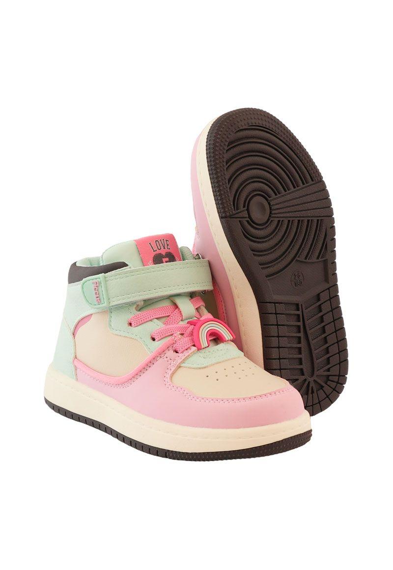 Zapatilla urbana caña velcro elástico kids niña 836-3