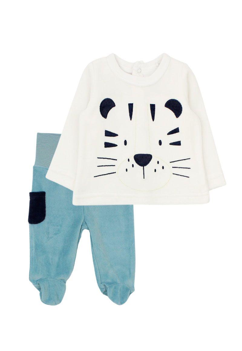 Conjunto newborn niño plush safari 105-4