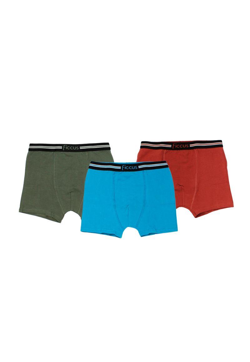 Pack triple boxers kids niño liso 644b-0