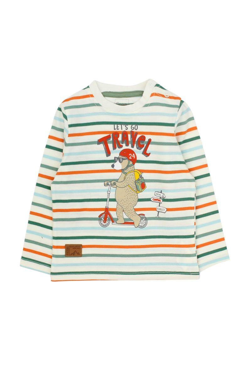 Polera bebé niño listado foresta 140b-0