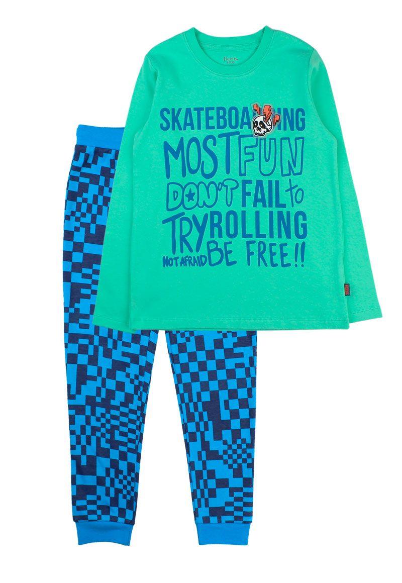 Pijama kids niño algodón skatebording 268-0