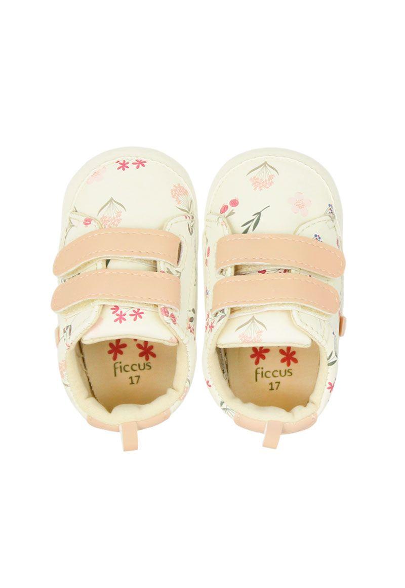 Zapatilla 2 velcros new born niña 801-2
