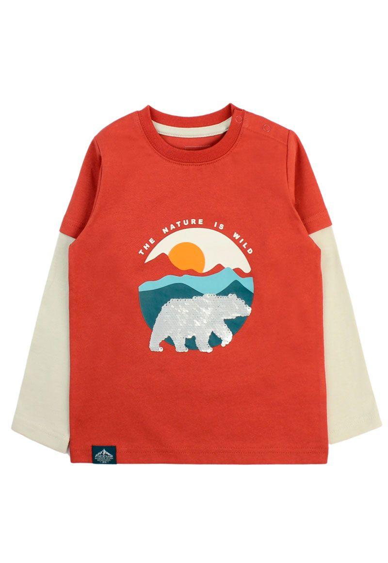 Polera kids niño doble manga arctic 231 W24b-0