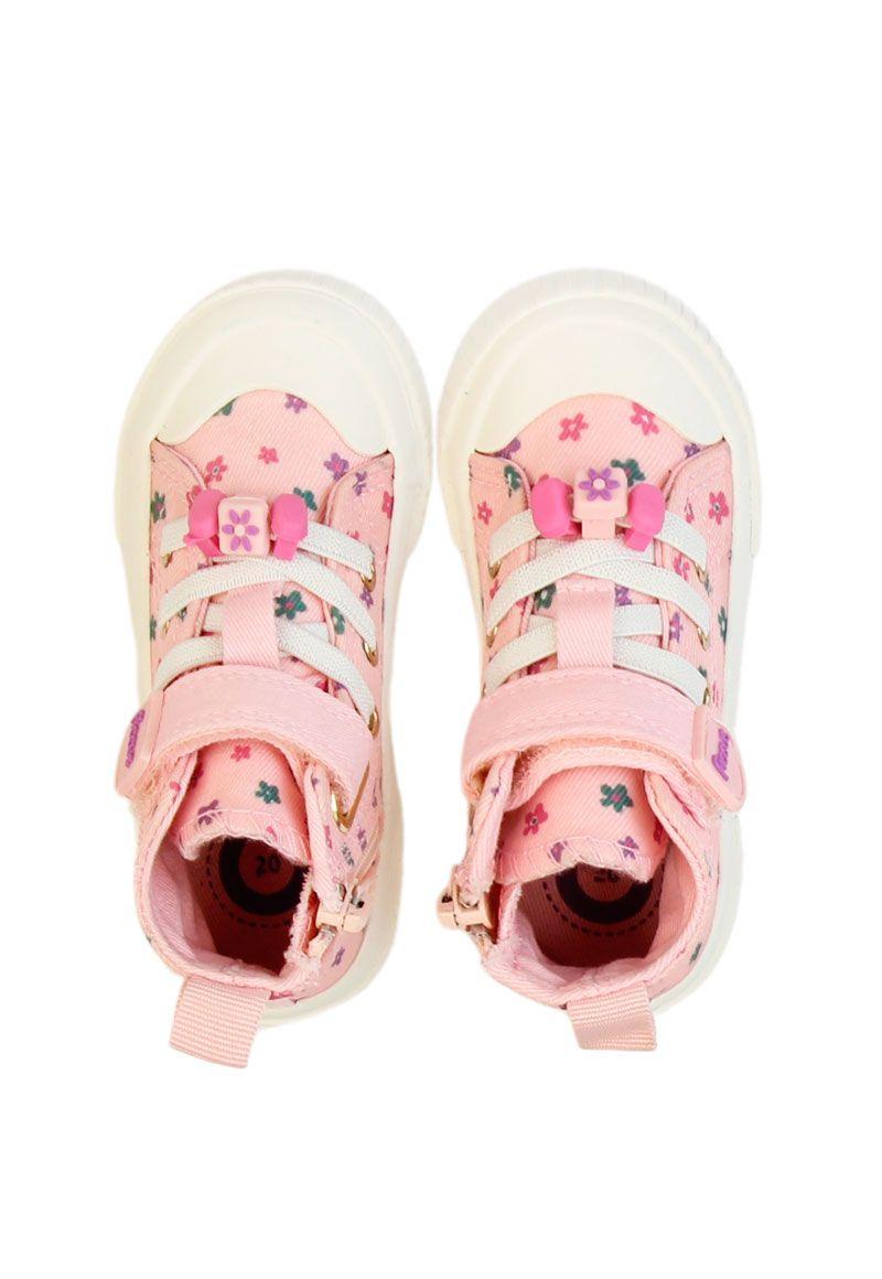 Zapatilla urbana caña velcro elastico principiante niña 835-2