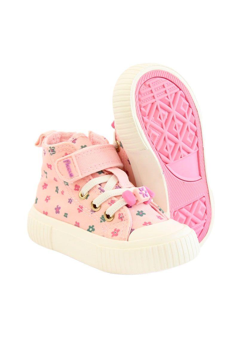 Zapatilla urbana caña velcro elastico principiante niña 835-3