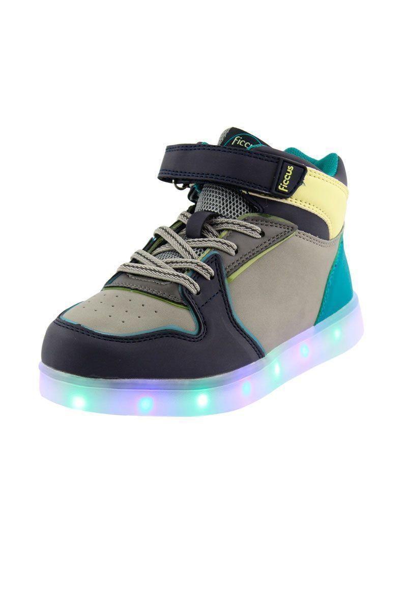 Zapatilla led velcro powerlight caminar niño 954-2