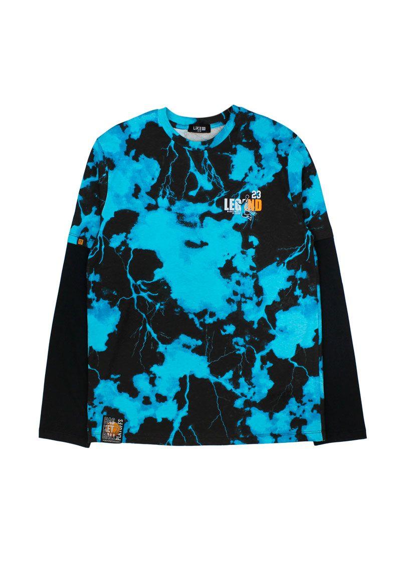 Polera teens niño doble manga move 509b-0
