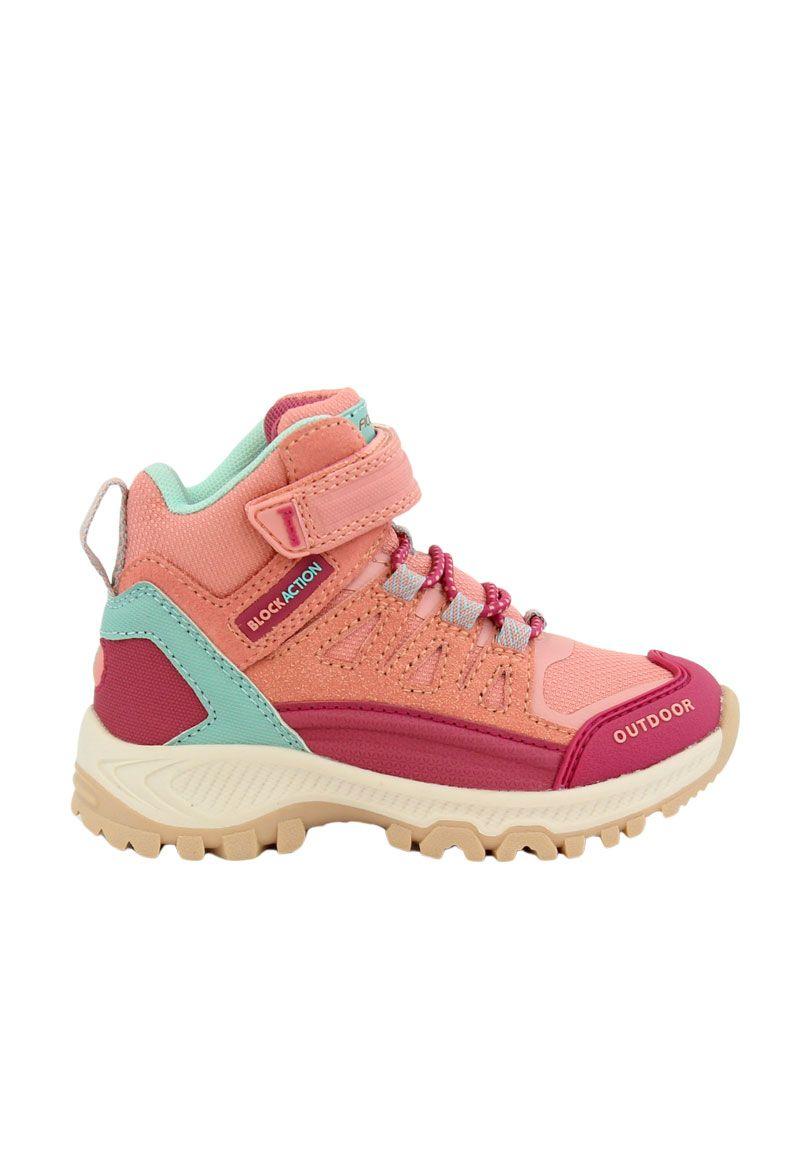 Zapatilla ficcustex block action caña velcro elástico kids niña 852-0