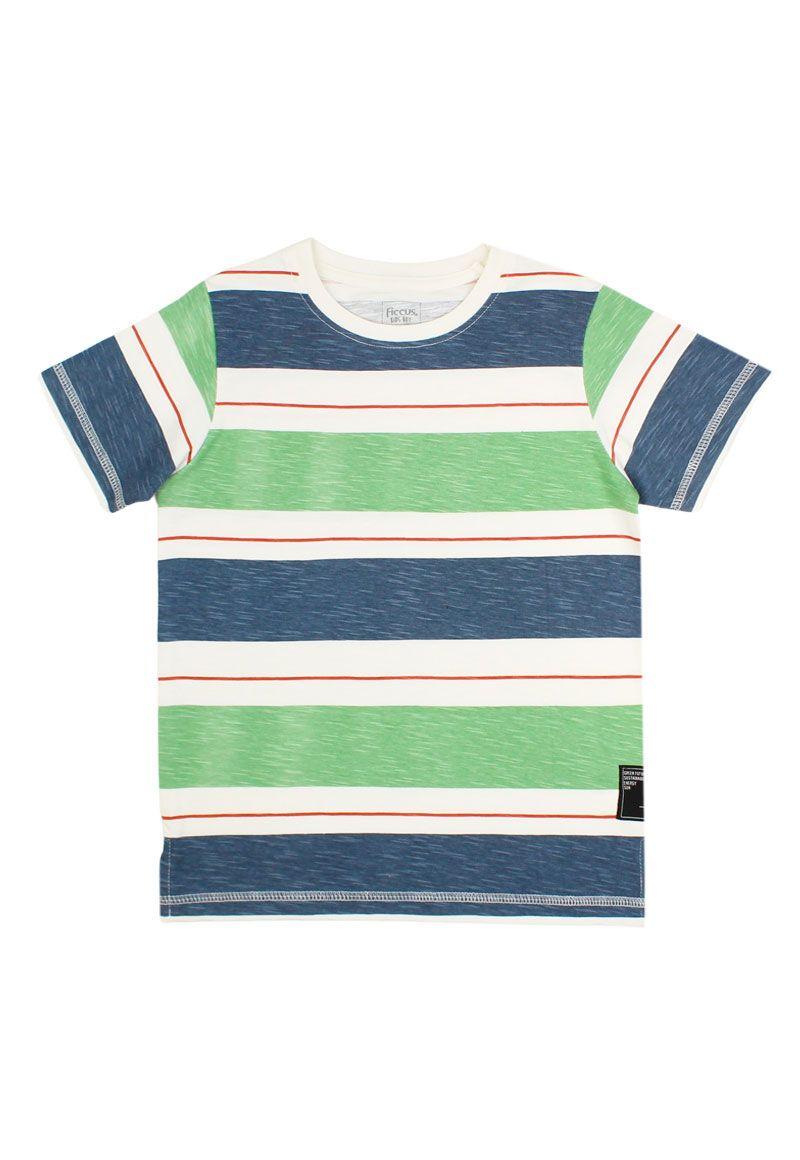 Polera kids niño listada earth 231-0