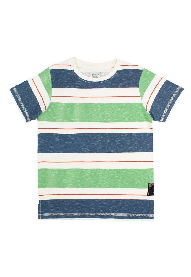 Polera kids niño listada earth 231-1