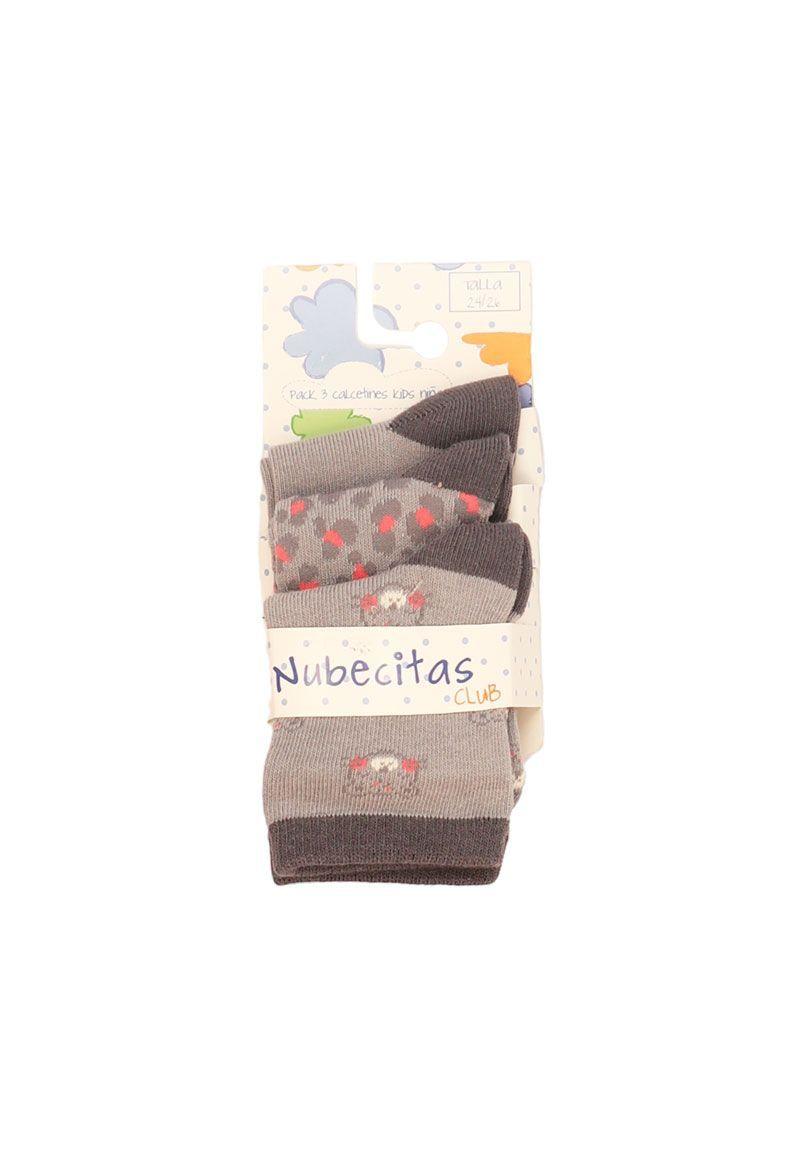 Pack 3 calcetines kids niña nubecitas 637m-0