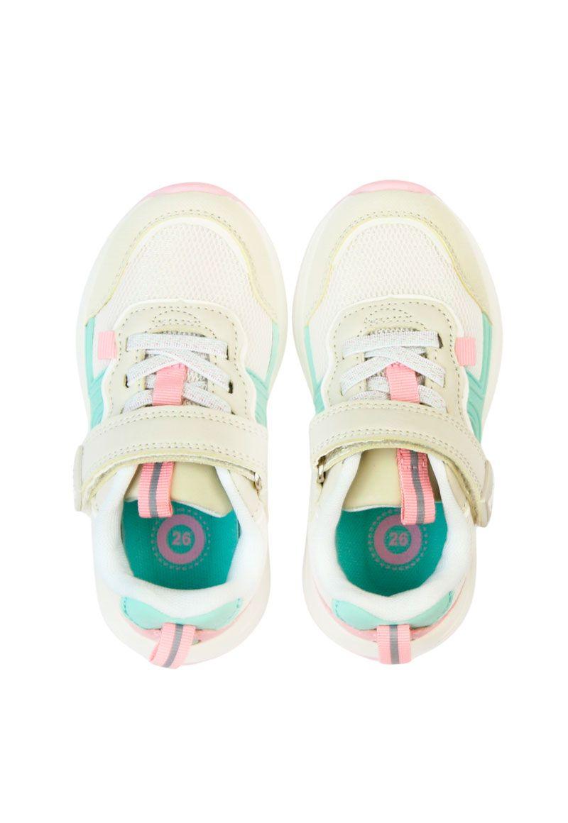 Zapatilla sport velcro elástico kids niña 872r-2