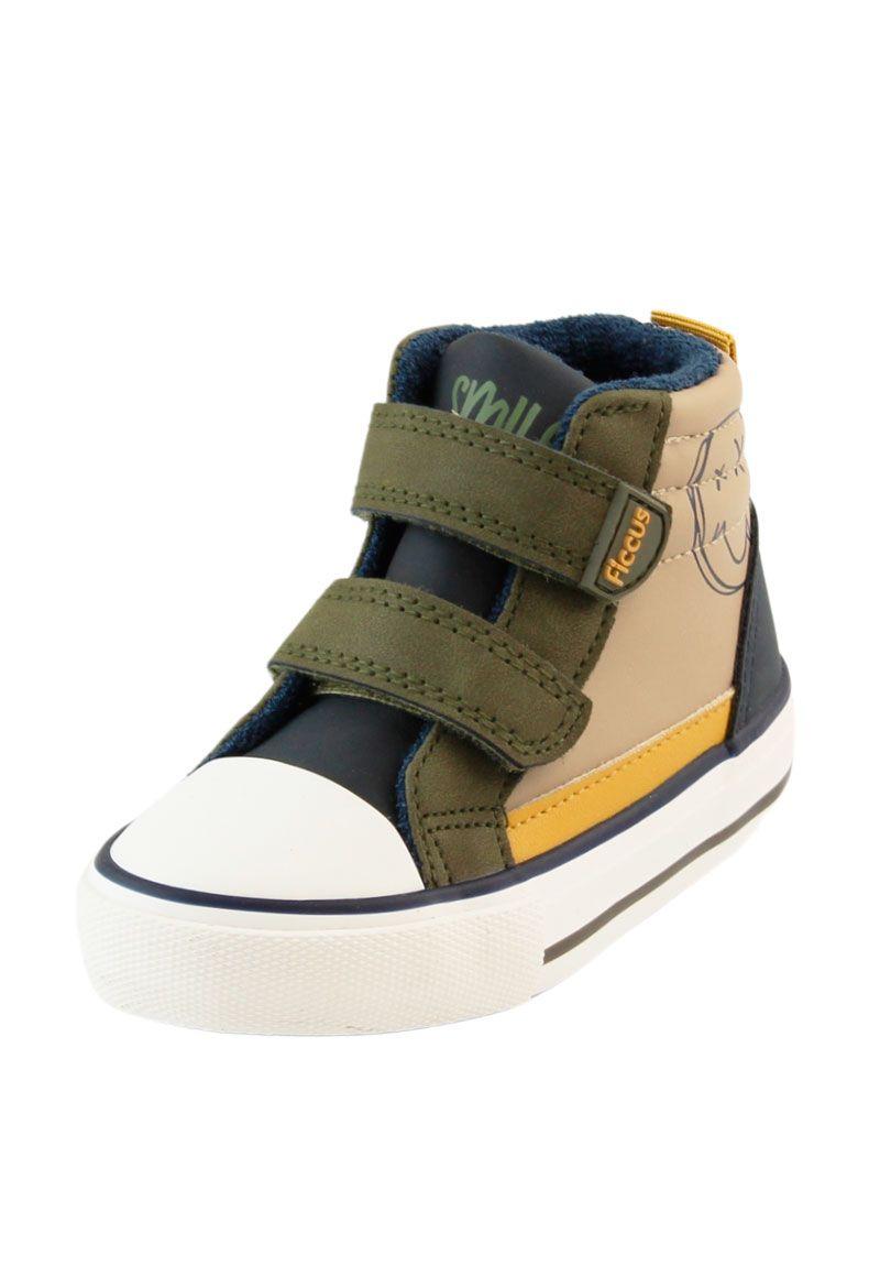 Zapatilla urbana caña 2 velcros a pararse niño 833-1