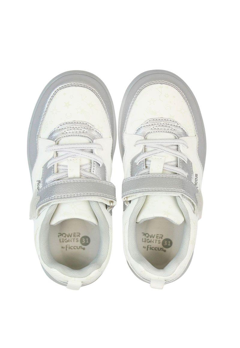 Zapatilla power ligths fluorescente velcro elástico junior niña 952-2