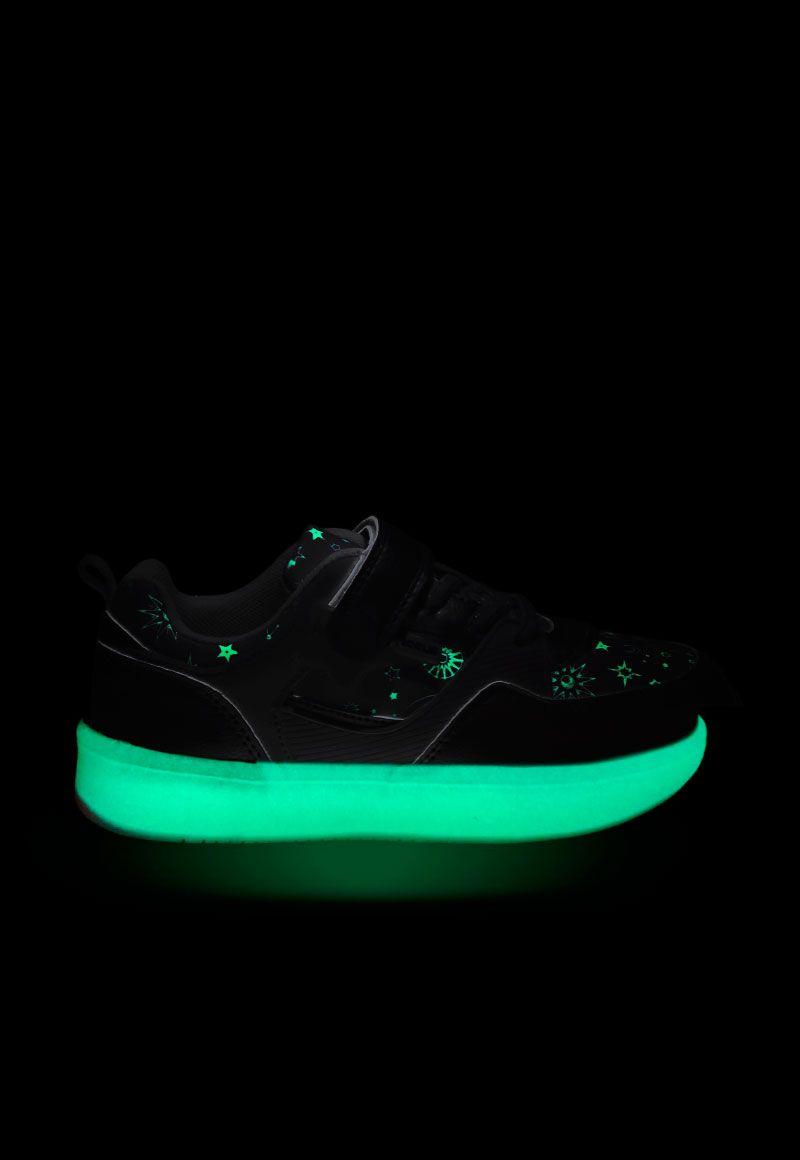 Zapatilla power ligths fluorescente velcro elástico junior niña 952-4