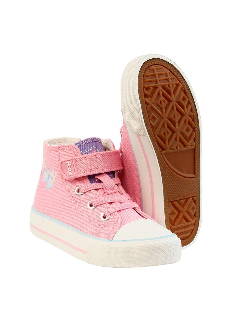 Zapatilla urbana caña velcro elástico kids niña 842-2