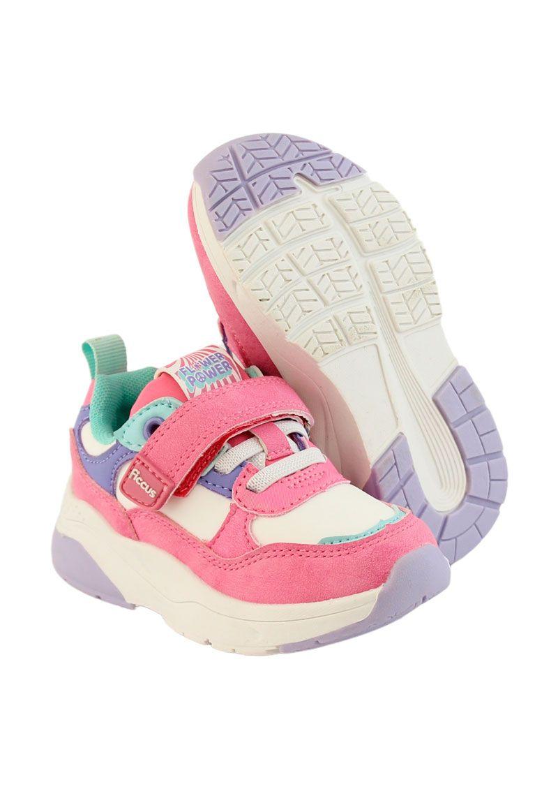 Zapatilla sport velcro elástico principiante niña 832-3