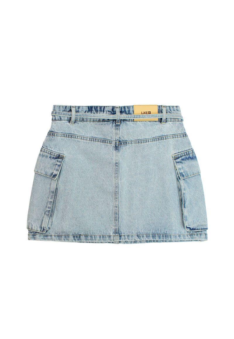 Falda teens niña mezclilla splash 454-1