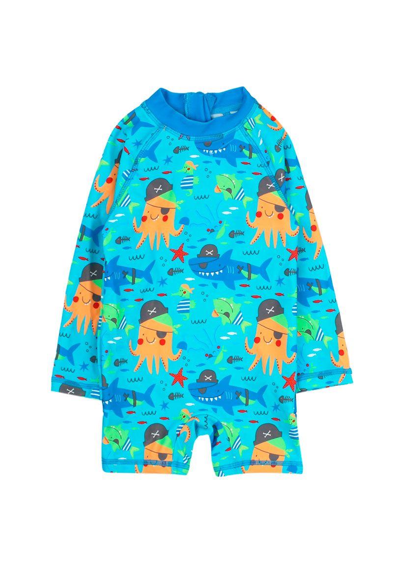 Enterito bebé niño de agua estampado beach 171B-0