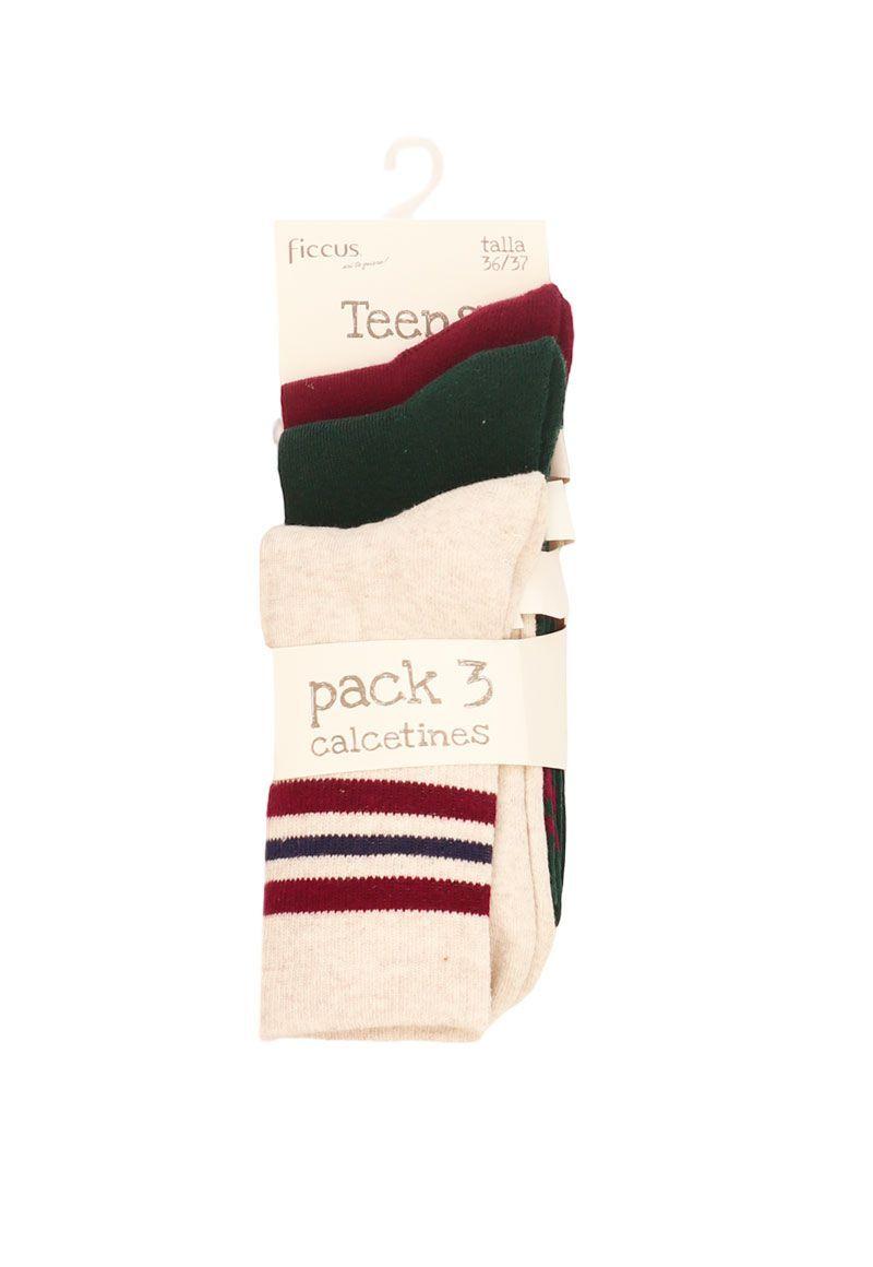Pack 3 calcetines kids niña teens 657m-0