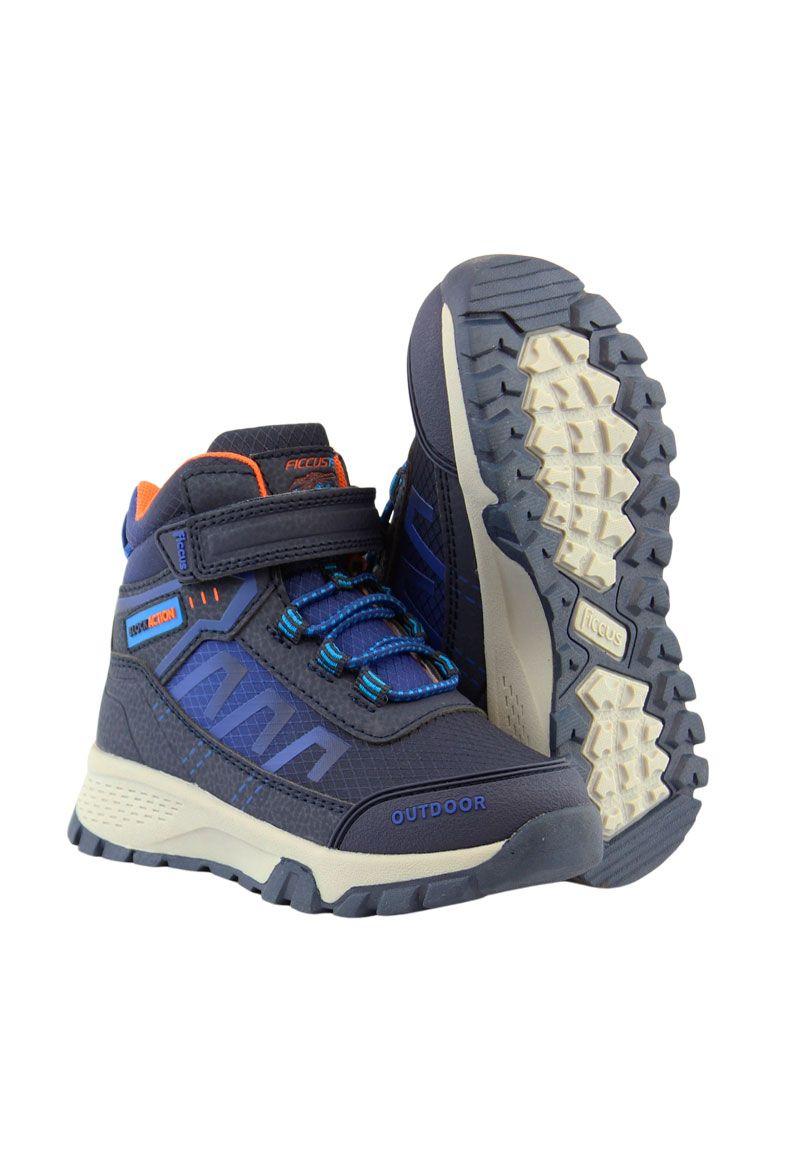 Zapatilla Ficcustex Block Action Caña Velcro Elástico  Kids Niño 876w-3