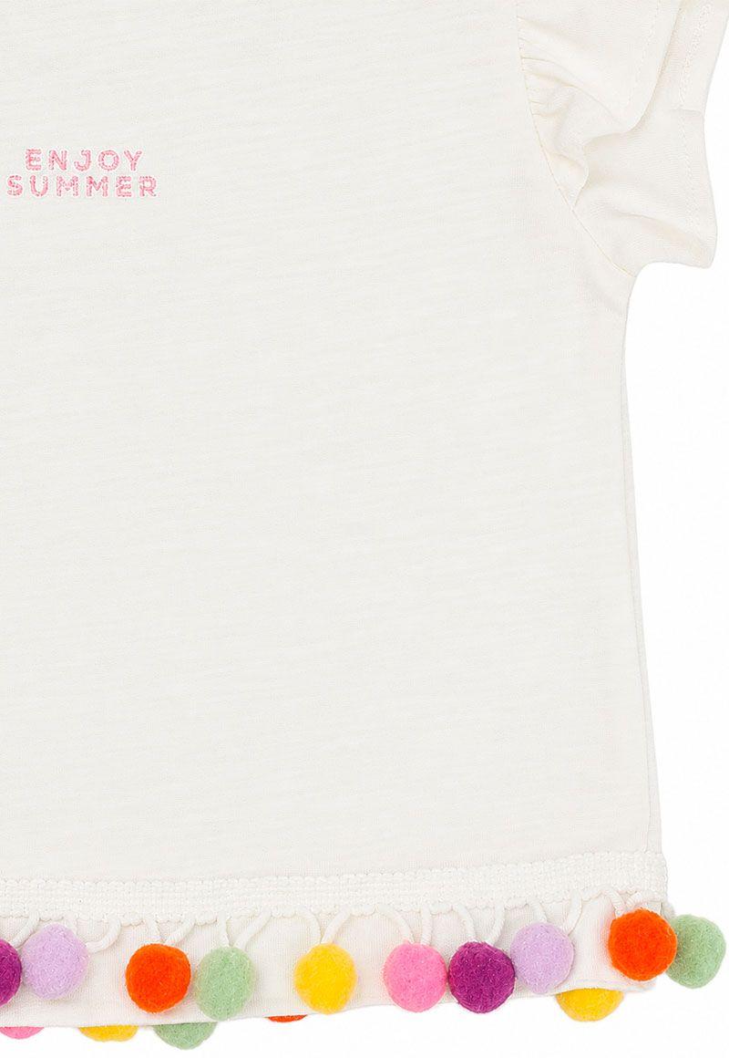 Polera bb niña pompones breeze 181-2