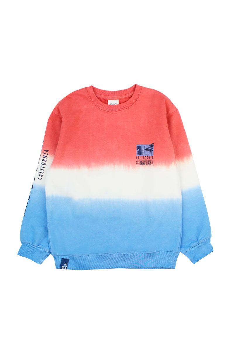 Poleron kids niño cerrado tie dye malibu 247-0