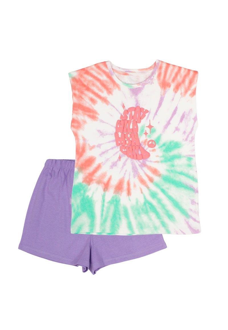 Pijama jr niña tie dye summer 435-0